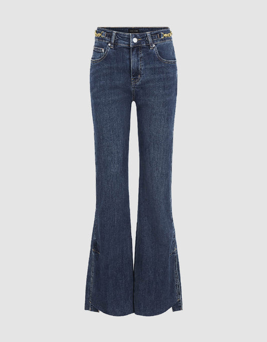 Split Hem Flare Jeans