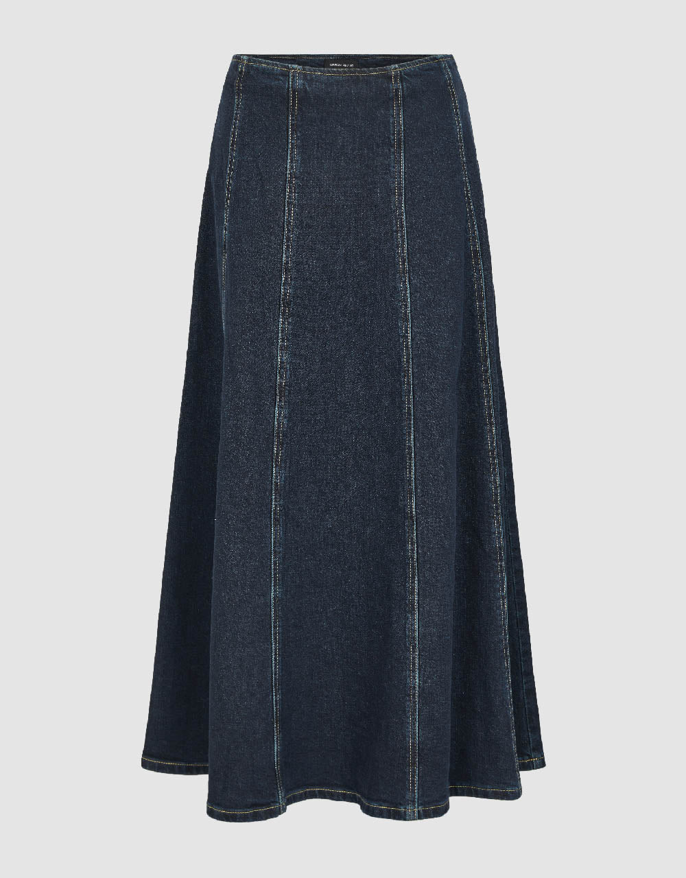 Midi A-Line Denim Skirt