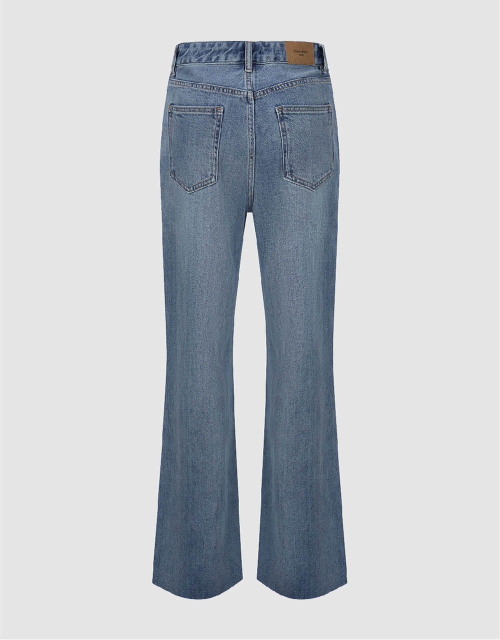 Raw Hem Wide-Leg Jeans