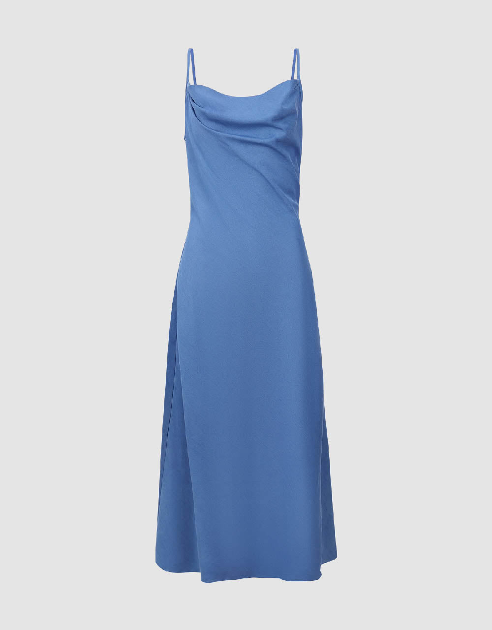 Cowl Neck Denim Cami Dress