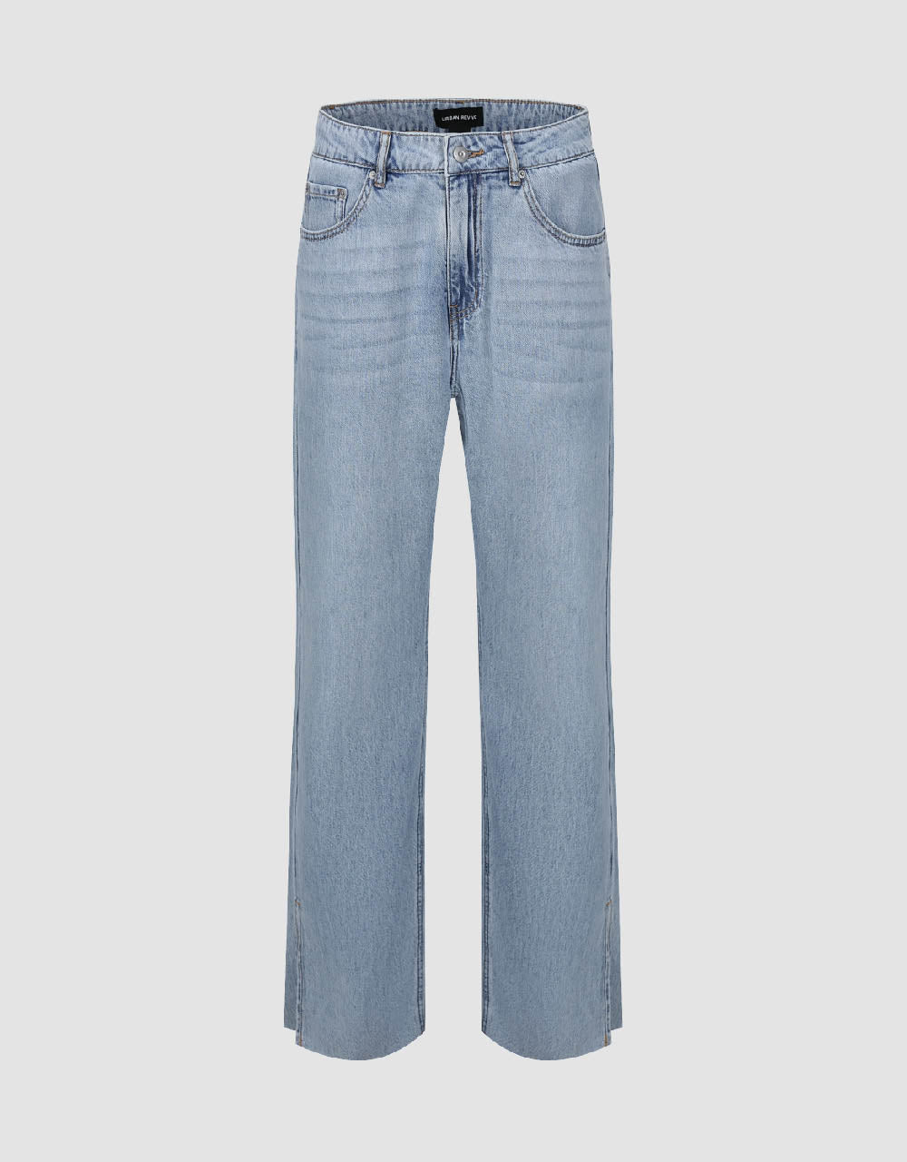 Split Hem Straight Jeans