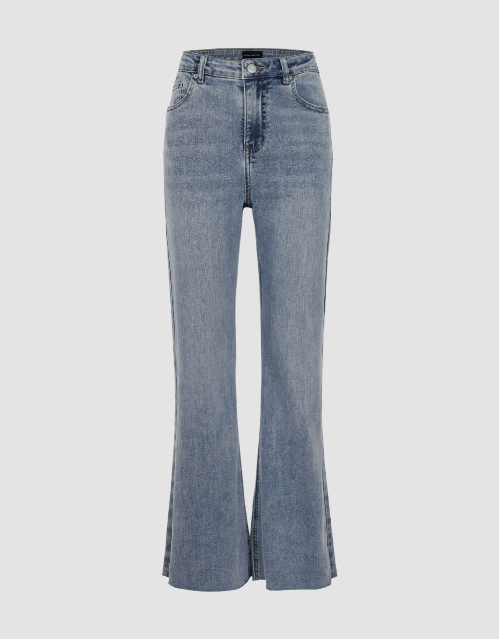 Raw Hem Flare Jeans