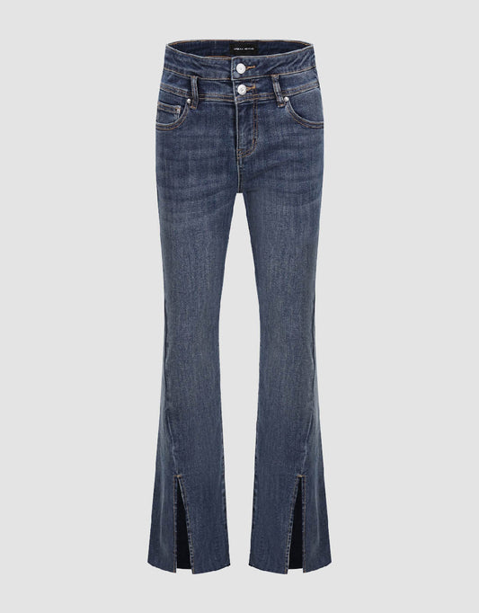 Split Hem Flare Jeans