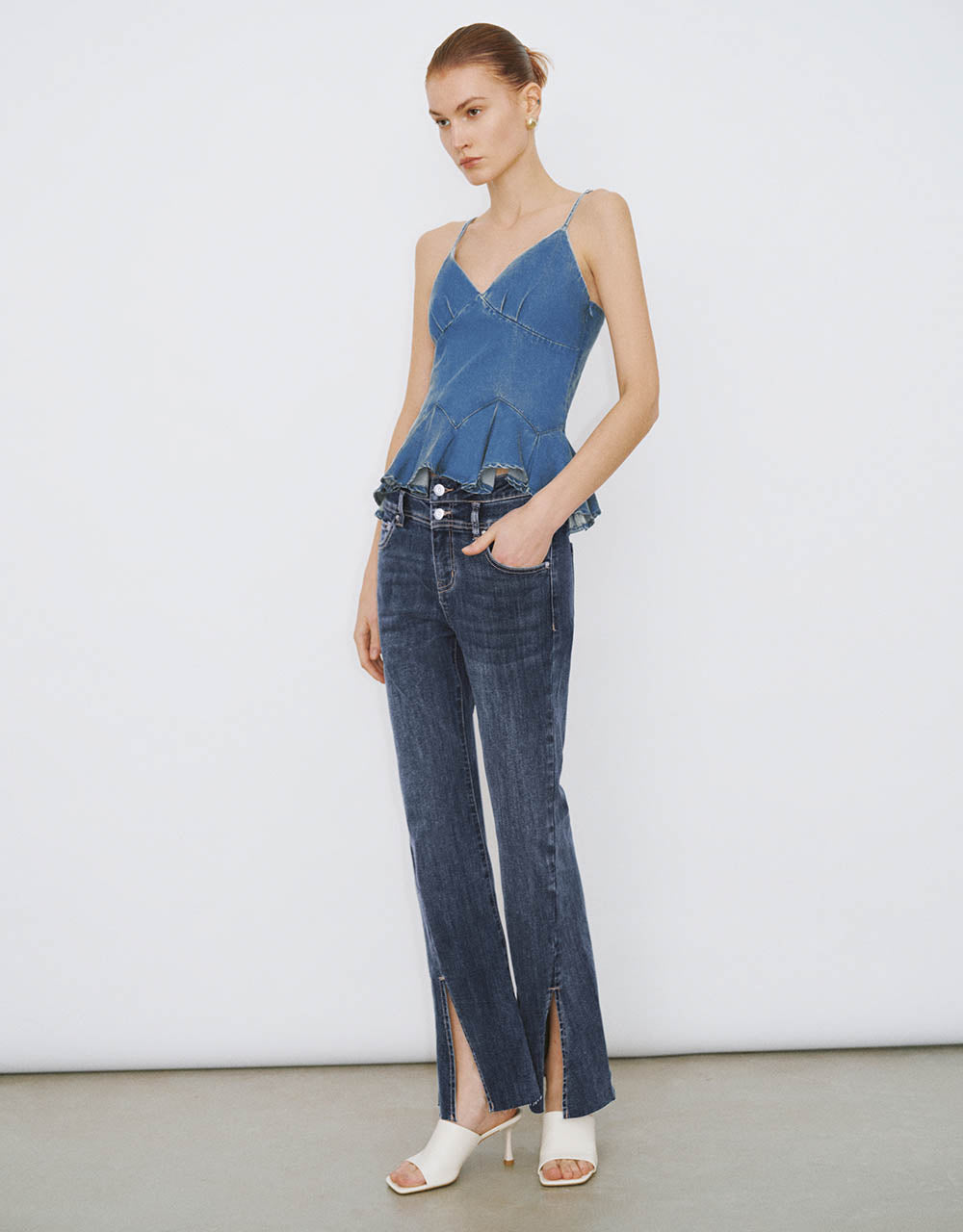 Split Hem Flare Jeans