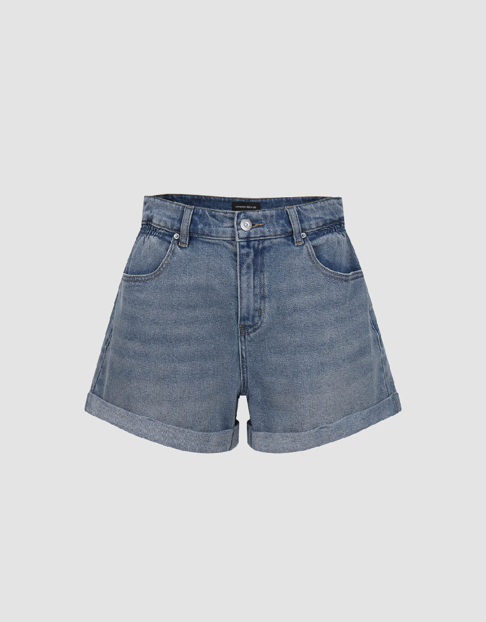 Rolled Up Hem Denim Shorts