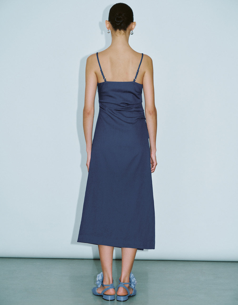 Ruched Cami Denim Dress