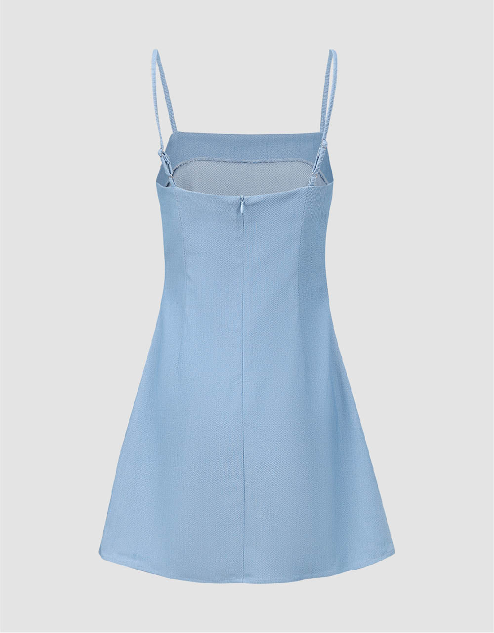 Off-Shoulder Denim Cami Dress