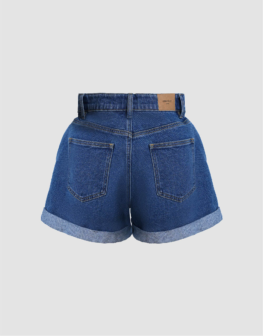 Rolled Up Hem Denim Shorts