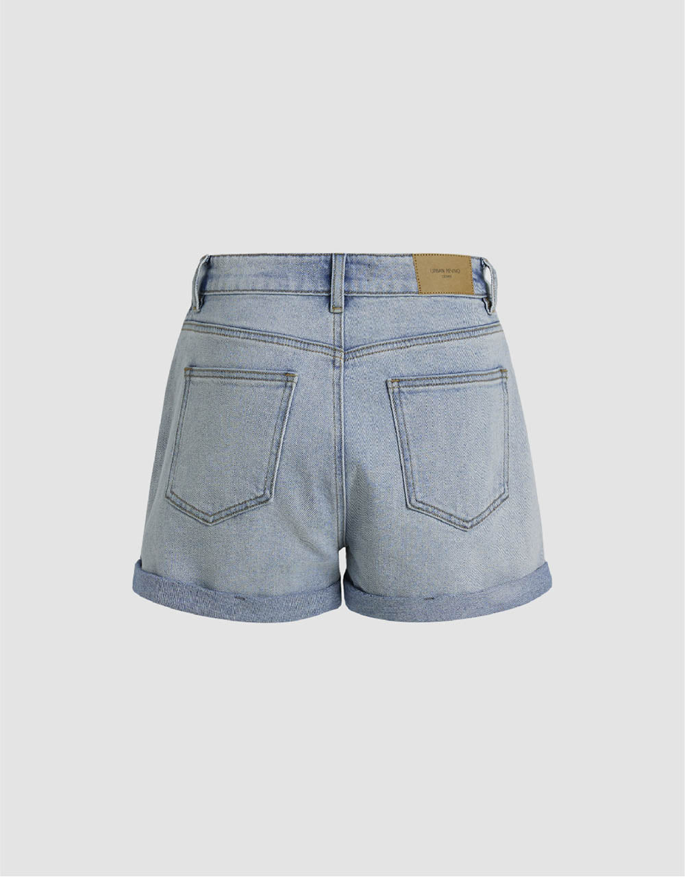 Rolled Up Hem Denim Shorts