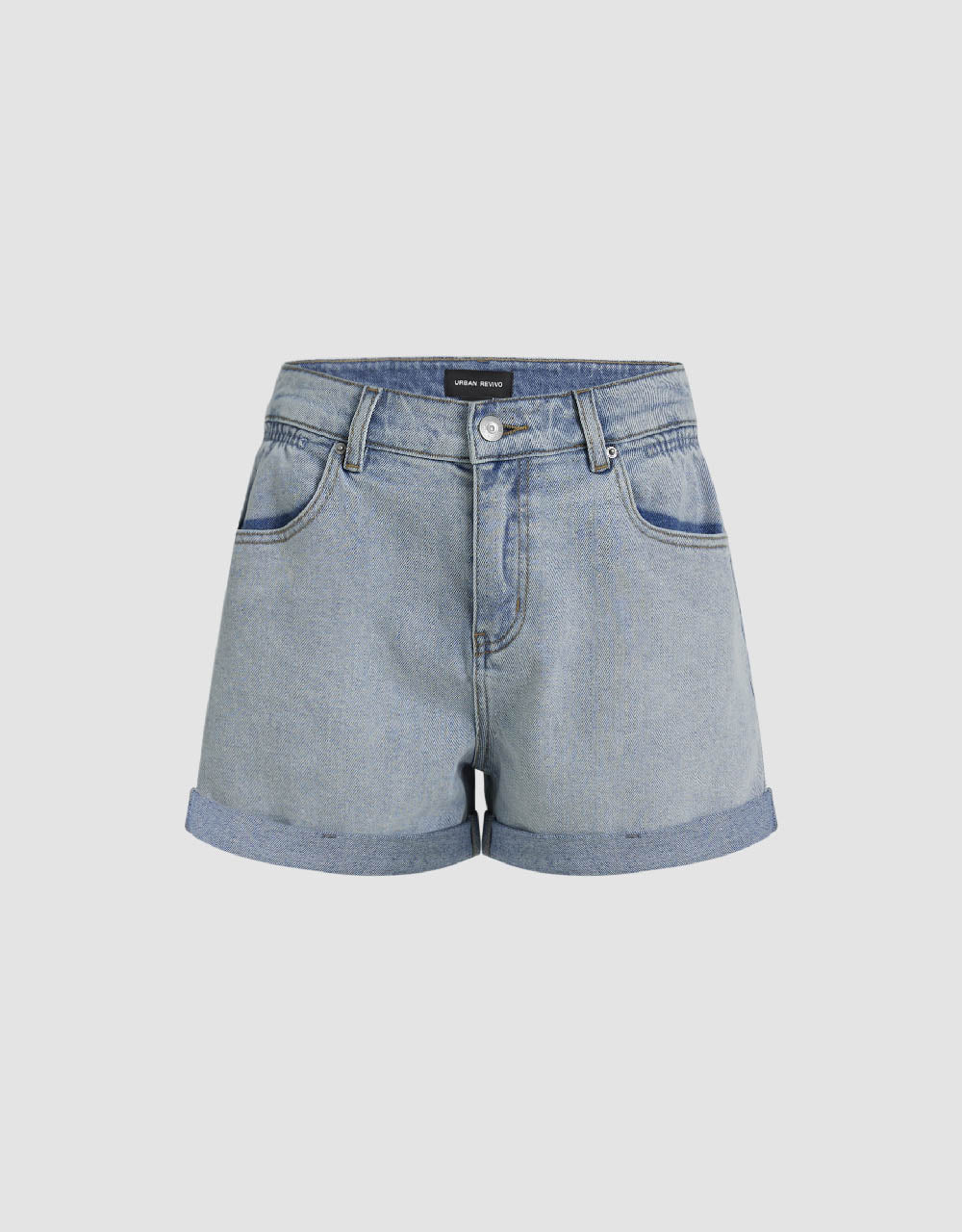 Rolled Up Hem Denim Shorts