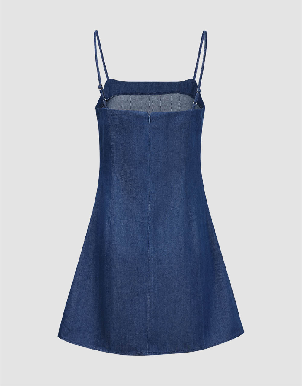 Off-Shoulder Denim Cami Dress