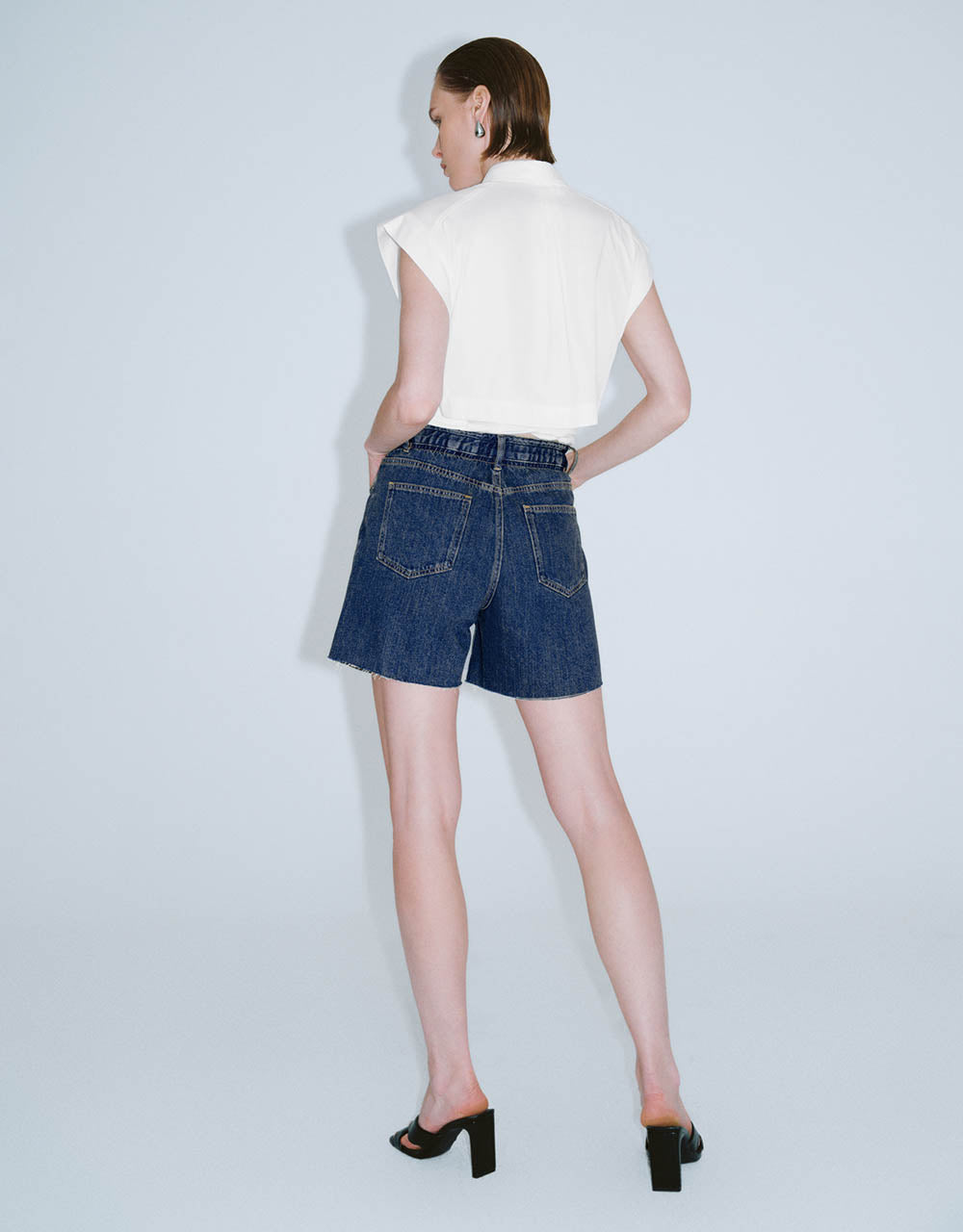 Raw Hem Denim Shorts