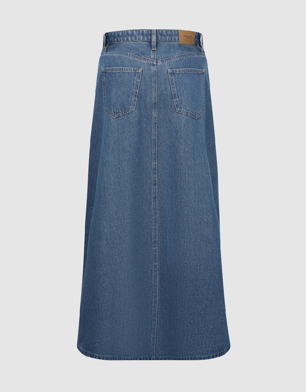 Midi A-Line Denim Skirt