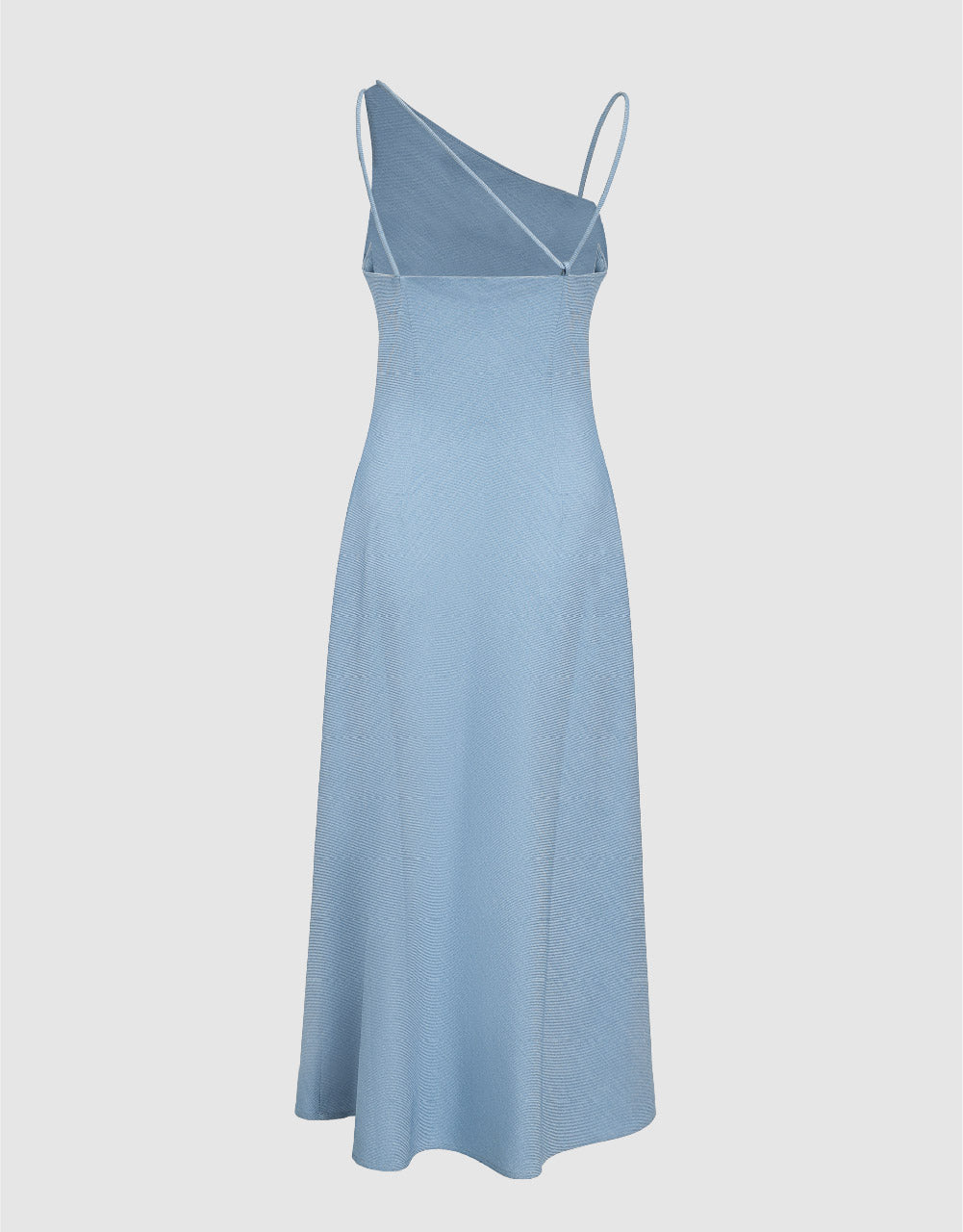 Sleeveless One Shoulder Denim Dress