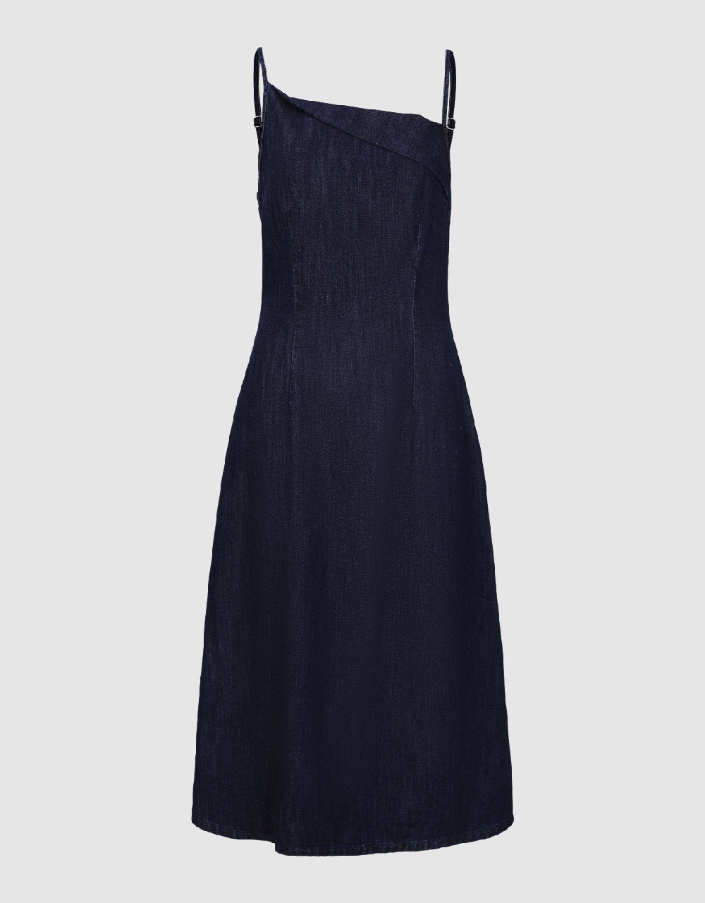 One Shoulder Denim Cami Dress