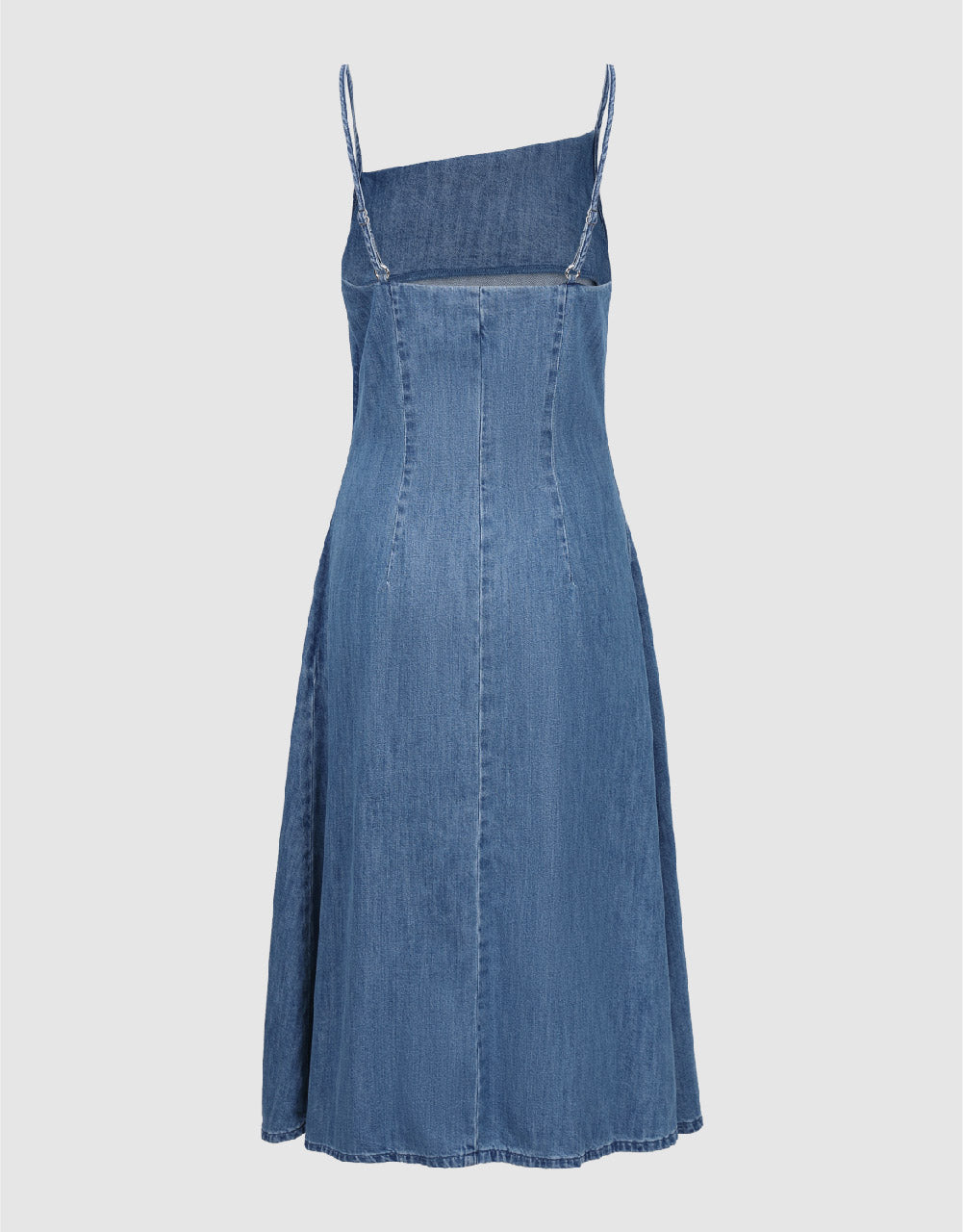 One Shoulder Denim Cami Dress