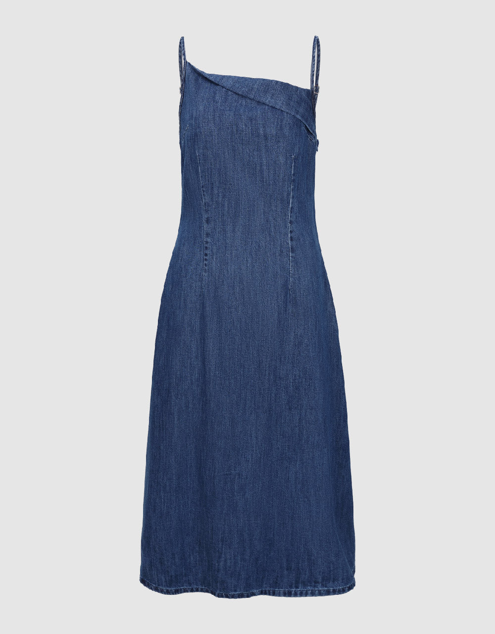 One Shoulder Denim Cami Dress