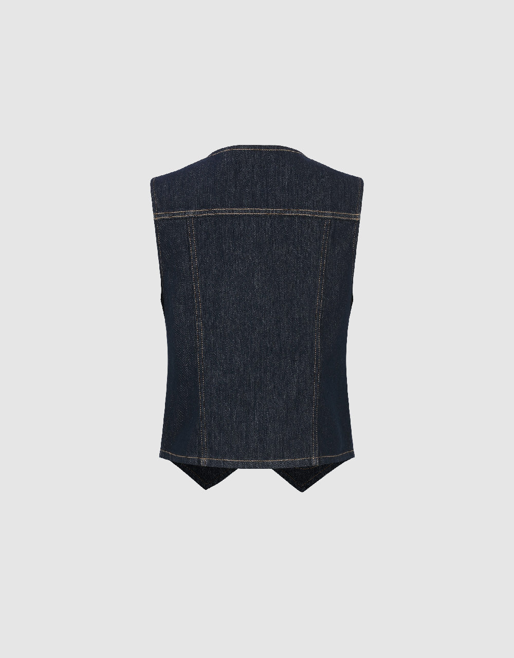 V-Neck Denim Waistcoat