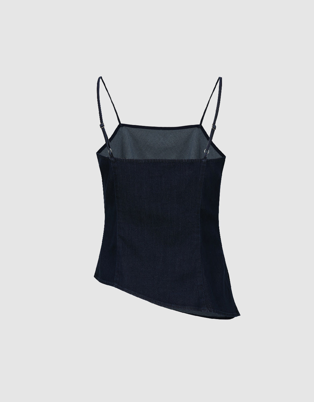 Asyemmetric Denim Cami Top