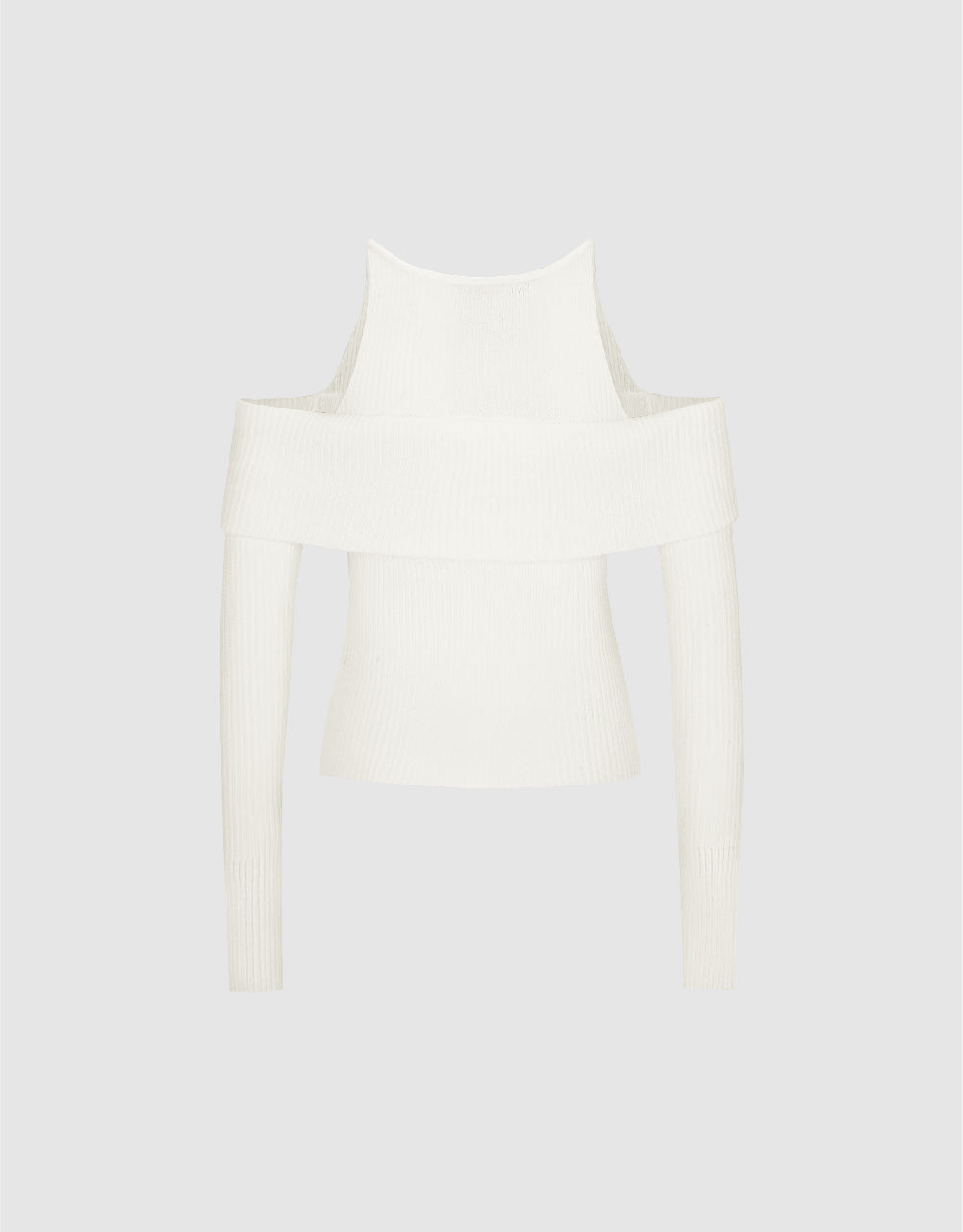 Drop Shoulder Sleeve Off-Shoulder Knitted T-Shirt