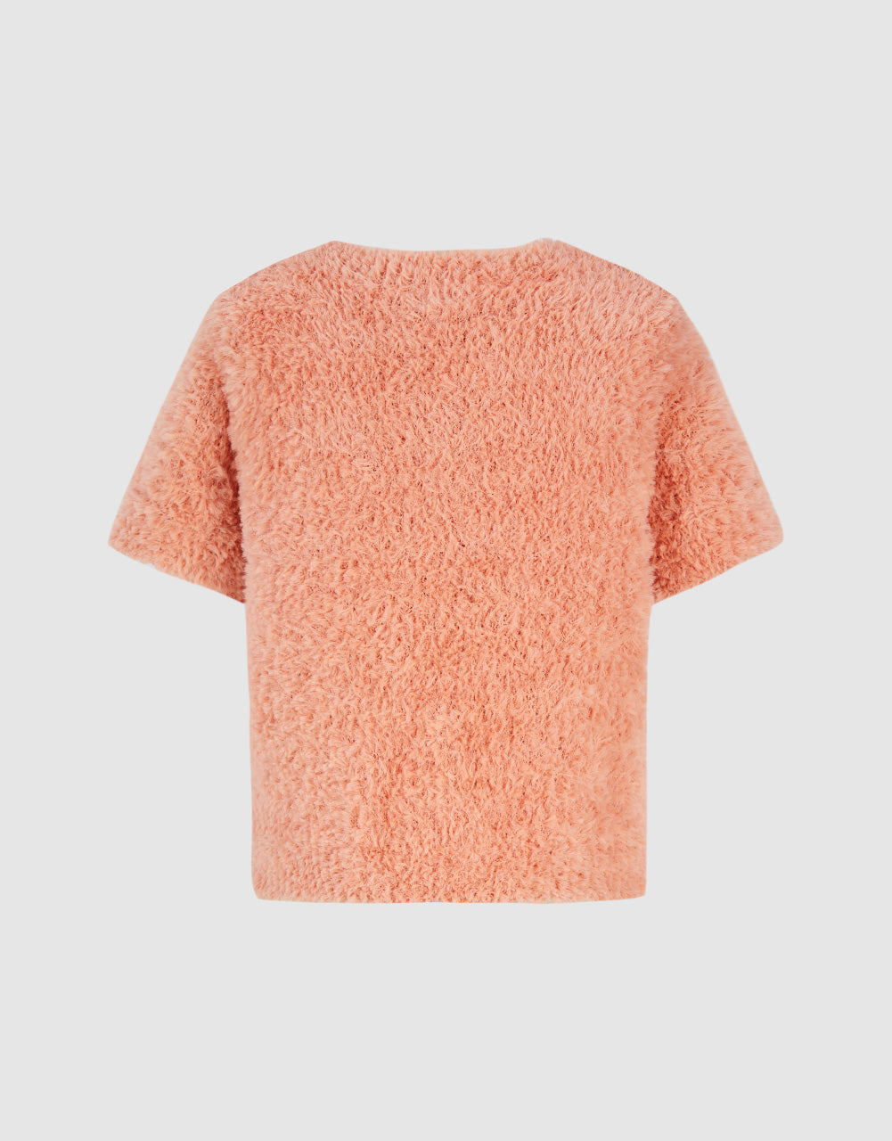 Fluffy Crew Neck Knitted T-Shirt