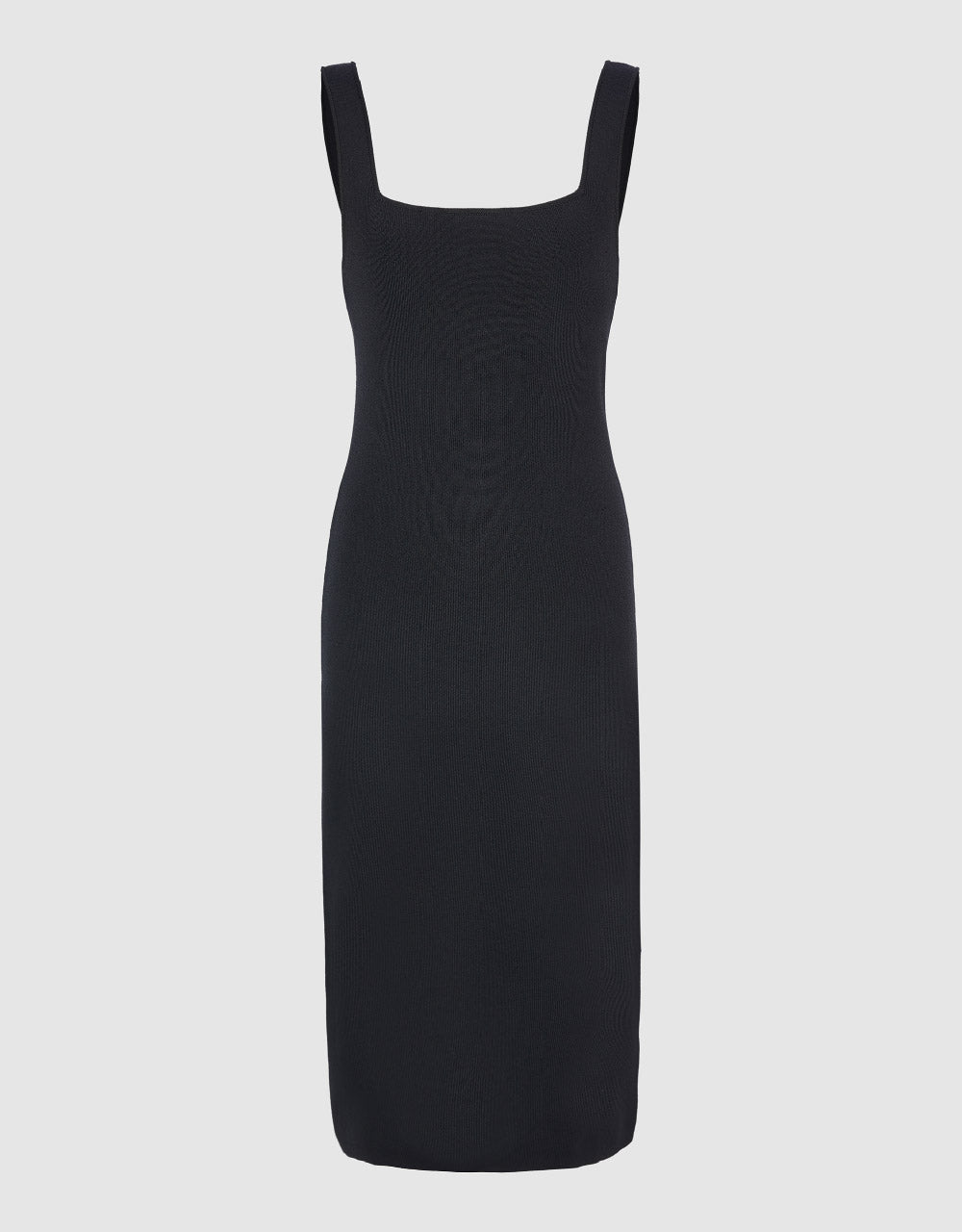 Sleeveless Square-Cut Collar Knitted Dress