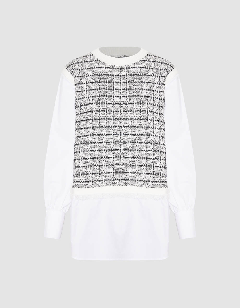 Puff Sleeve 2 In 1 Knitted T-Shirt