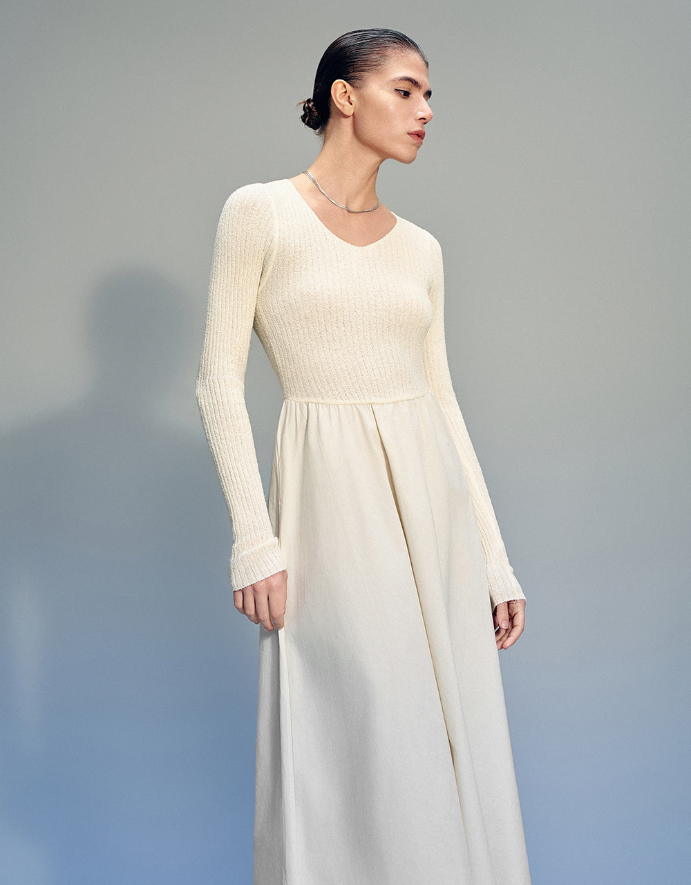 Standard Sleeve Crew Neck Knitted Dress