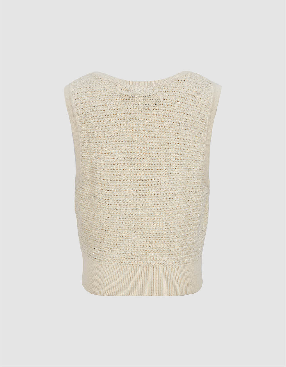 Crew Neck Knitted Tank Top