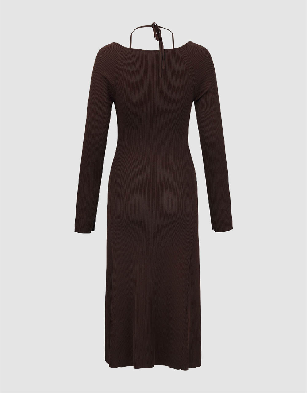 Halter Neck Skinny Knitted A-Line Dress