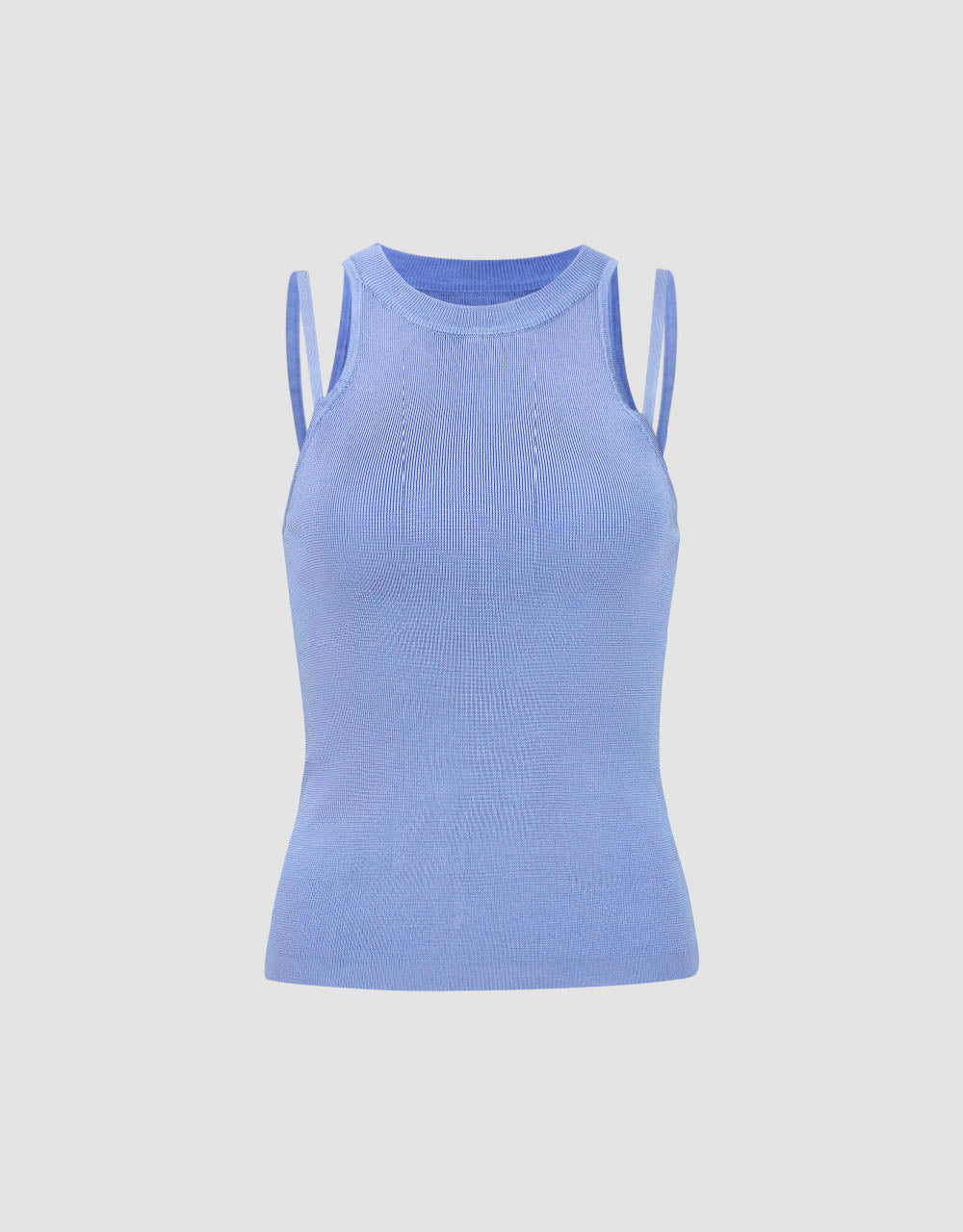 Skinny Crew Neck Knitted Tank Top