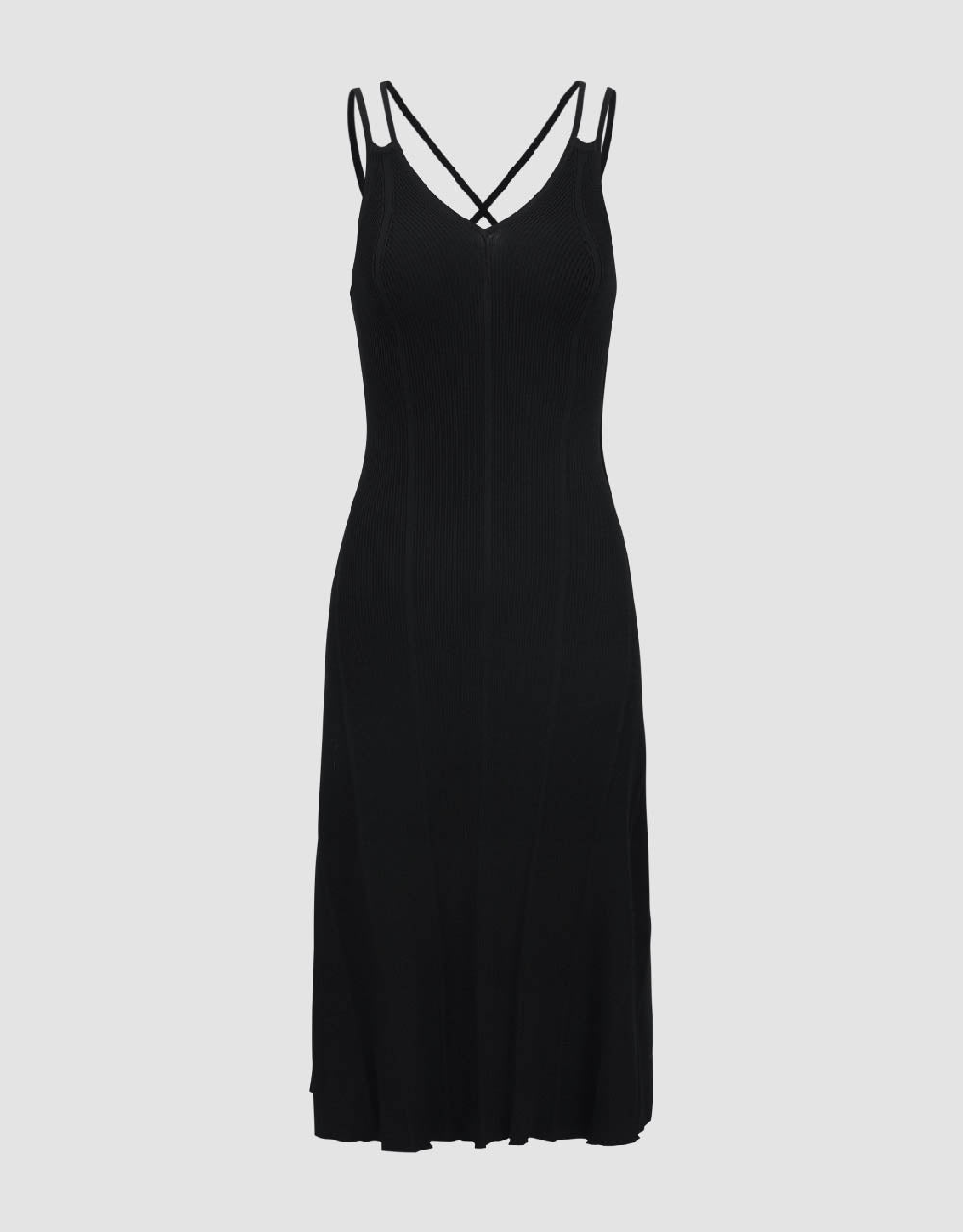 Sleeveless V-Neck Knitted Dress