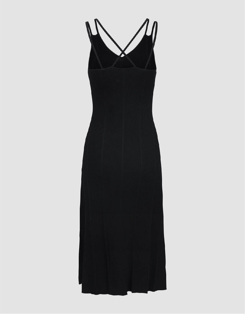 Sleeveless V-Neck Knitted Dress