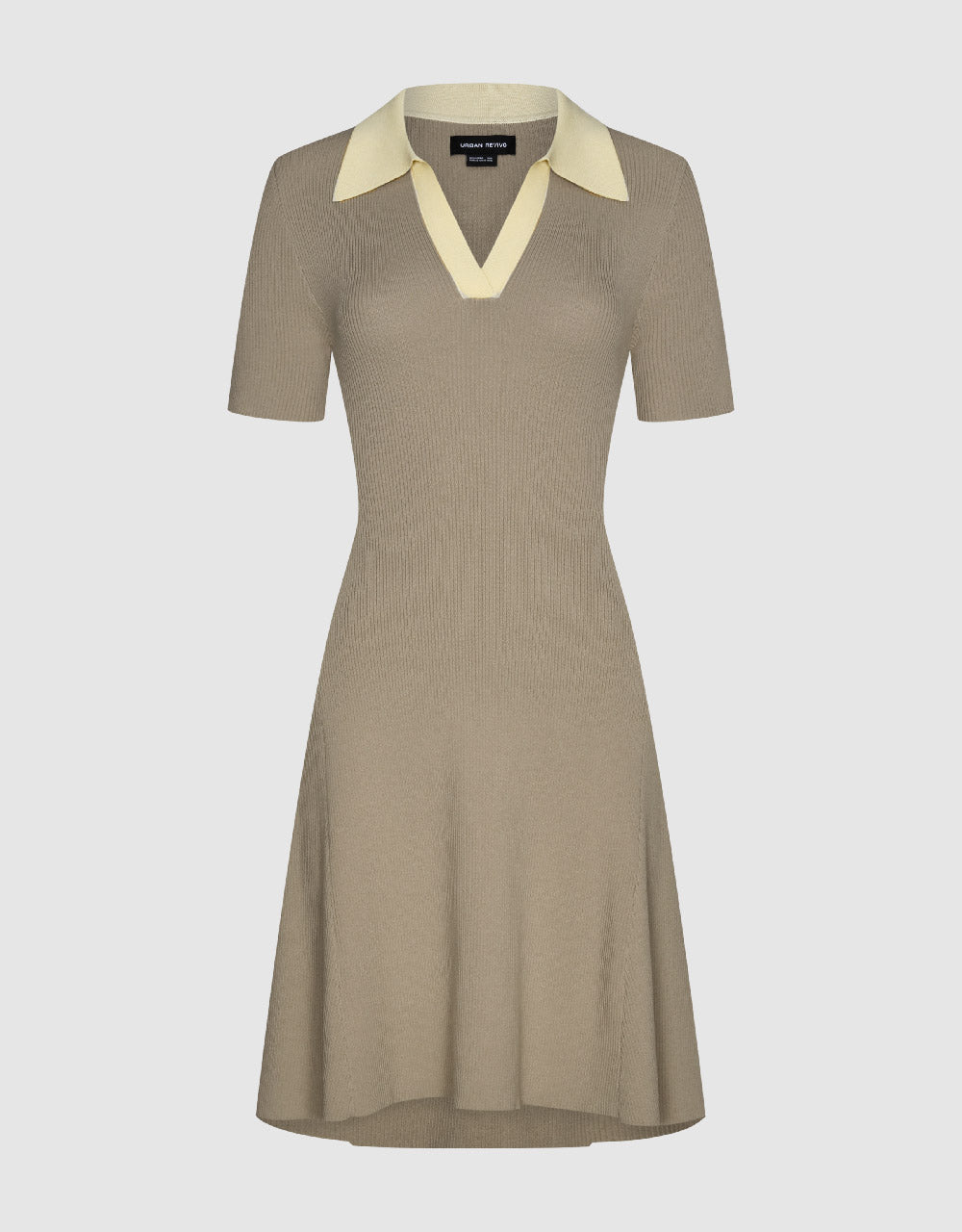 Sailor Collar Neck Knitted Dress