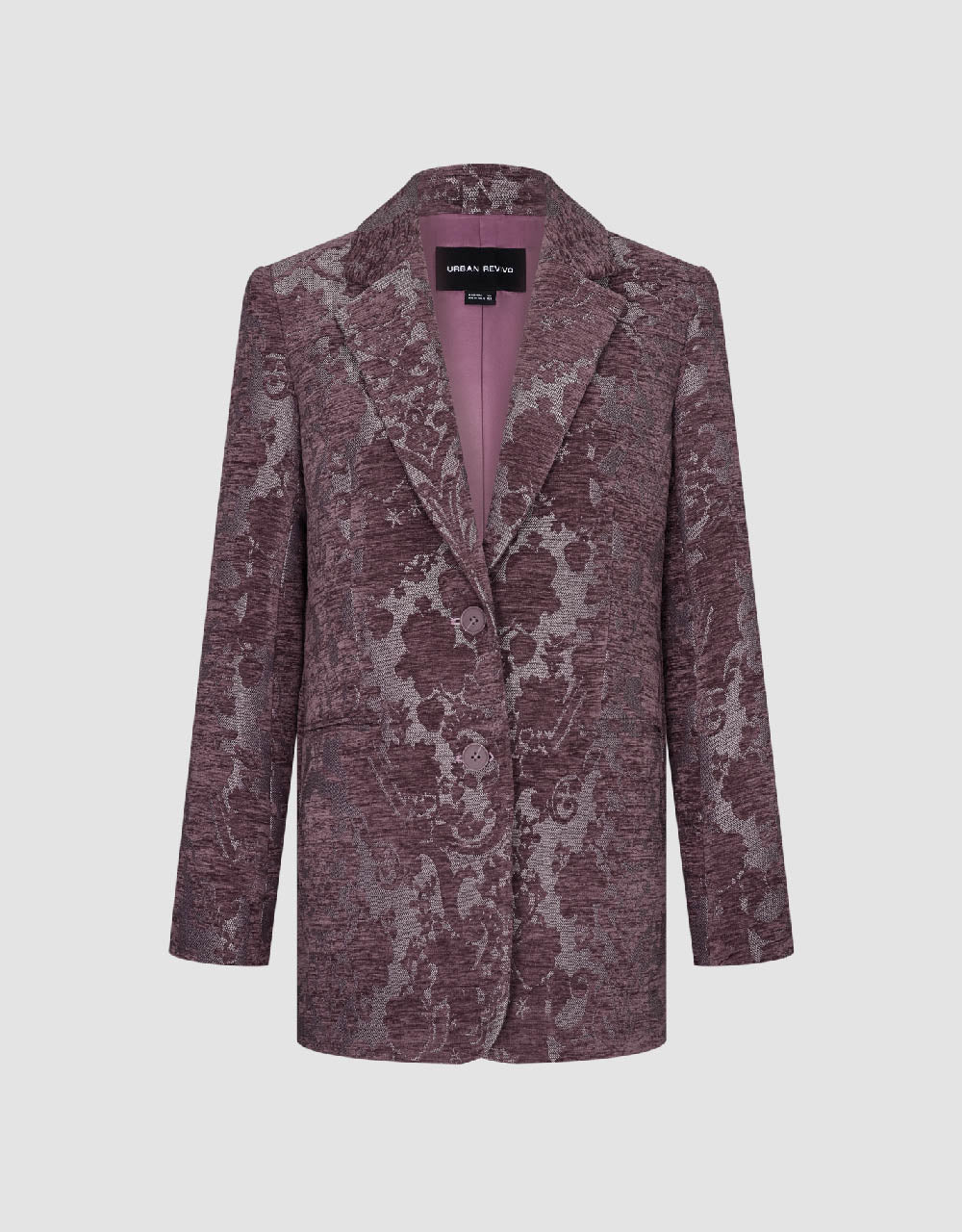 Notch Lapel Printed Blazer