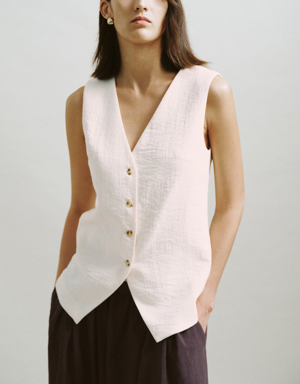 V-Neck A-Line Waistcoat