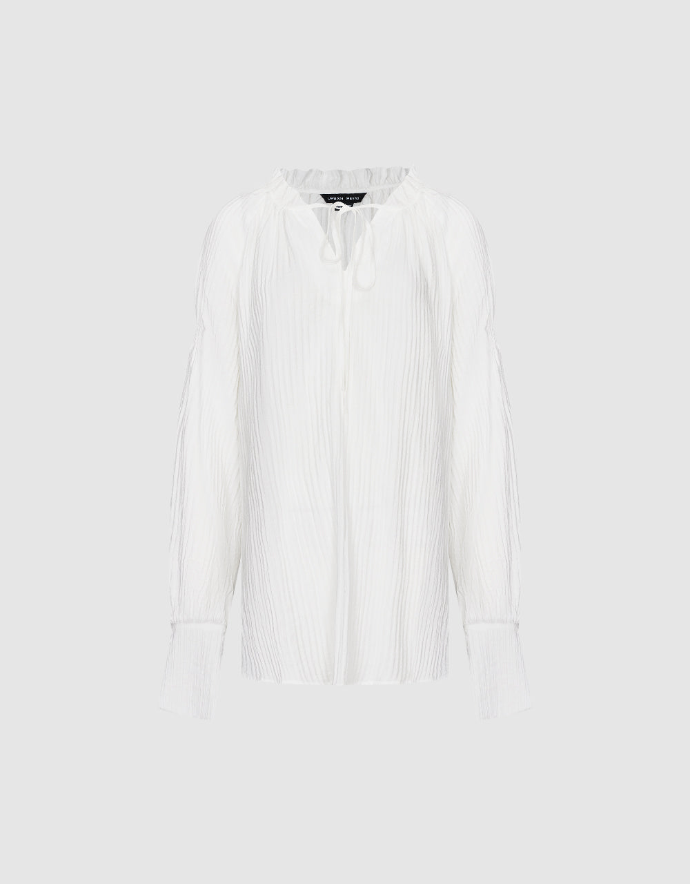 Raglan Sleeve Textured Overhead Shirt