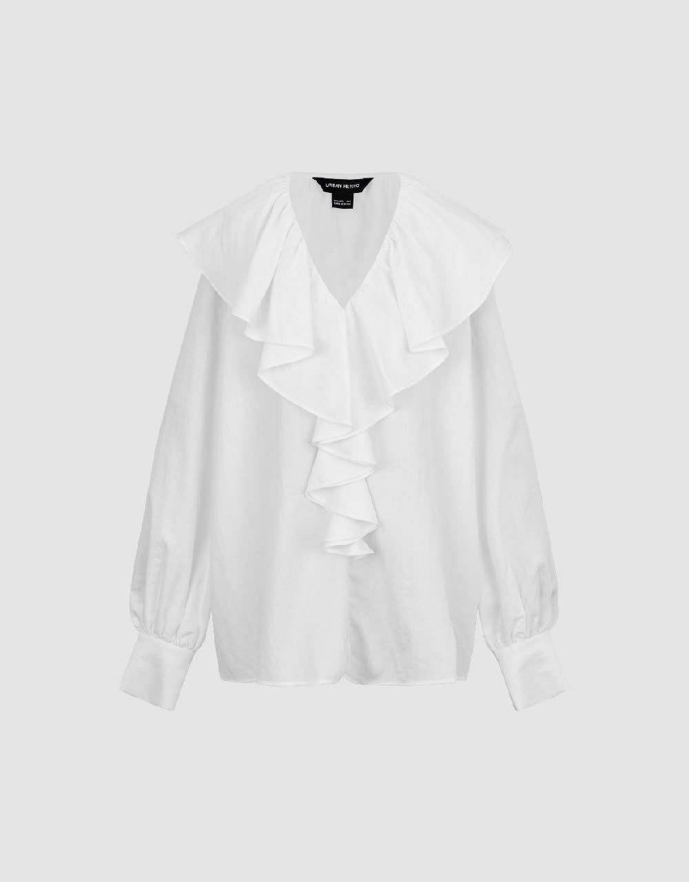 Ruffle V-Neck Overhead Shirt