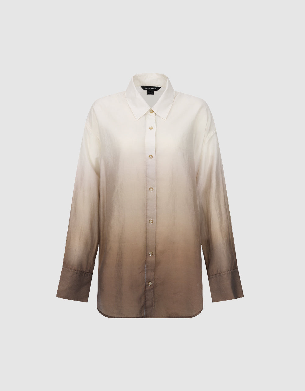 Gradient Button Up Straight Shirt