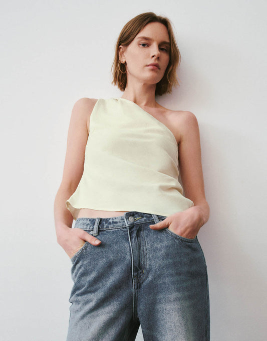 Sleeveless One Shoulder Overhead Shirt