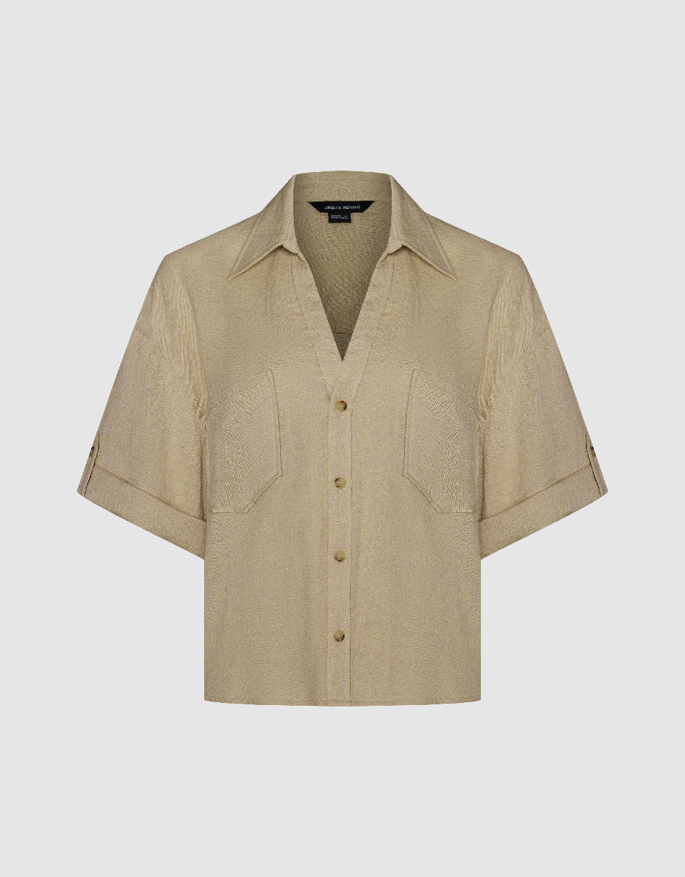 Lapel V-Neck Loose Shirt