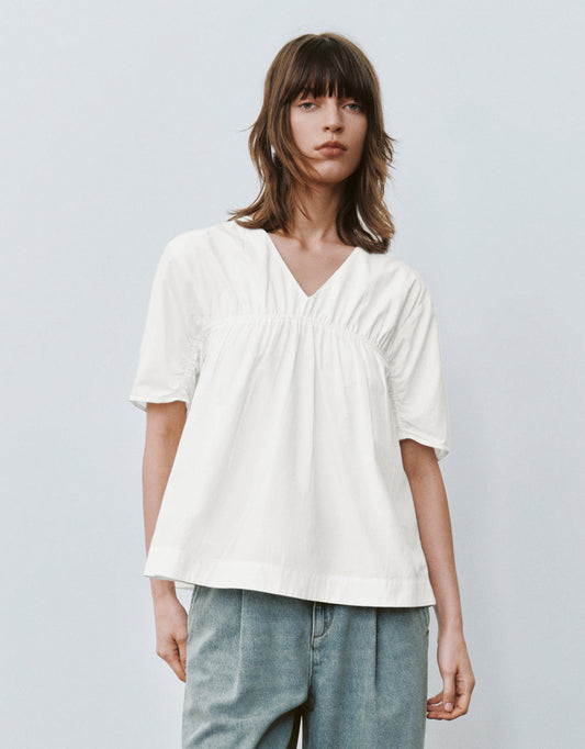 V-Neck Loose Blouse