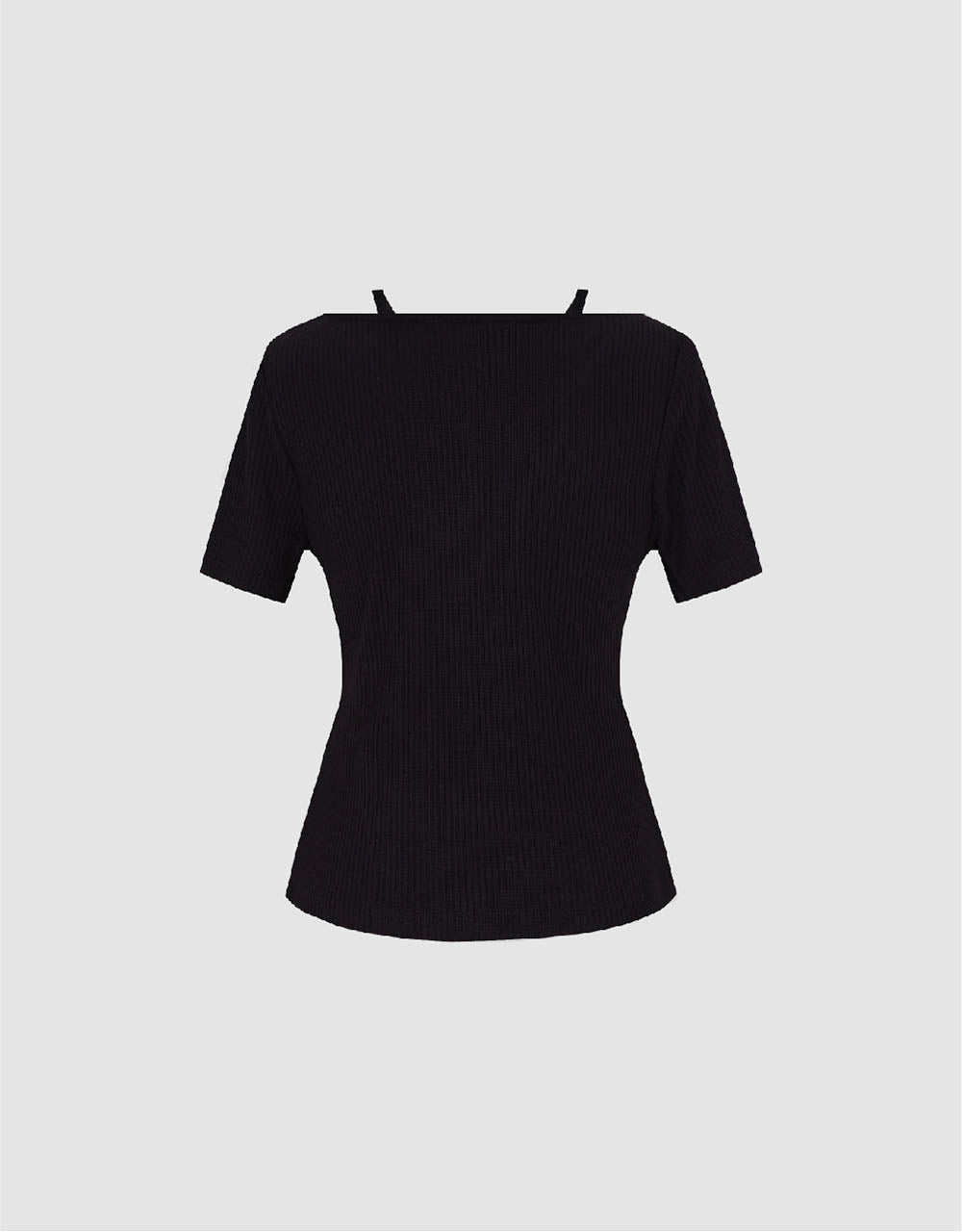 O-Ring V-Neck Skinny T-Shirt