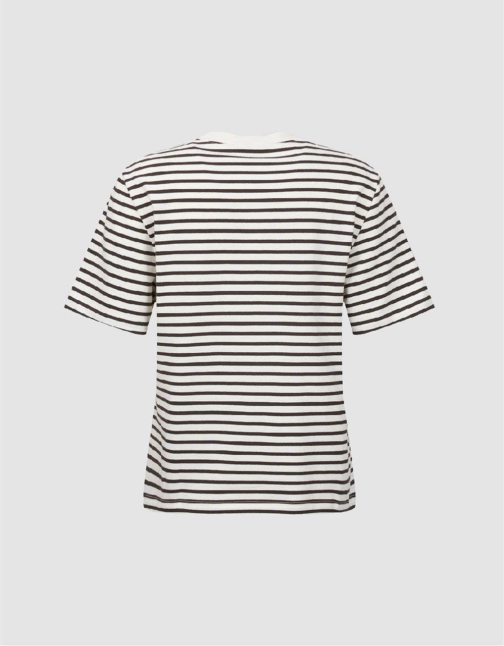 Striped Crew Neck Straight T-Shirt