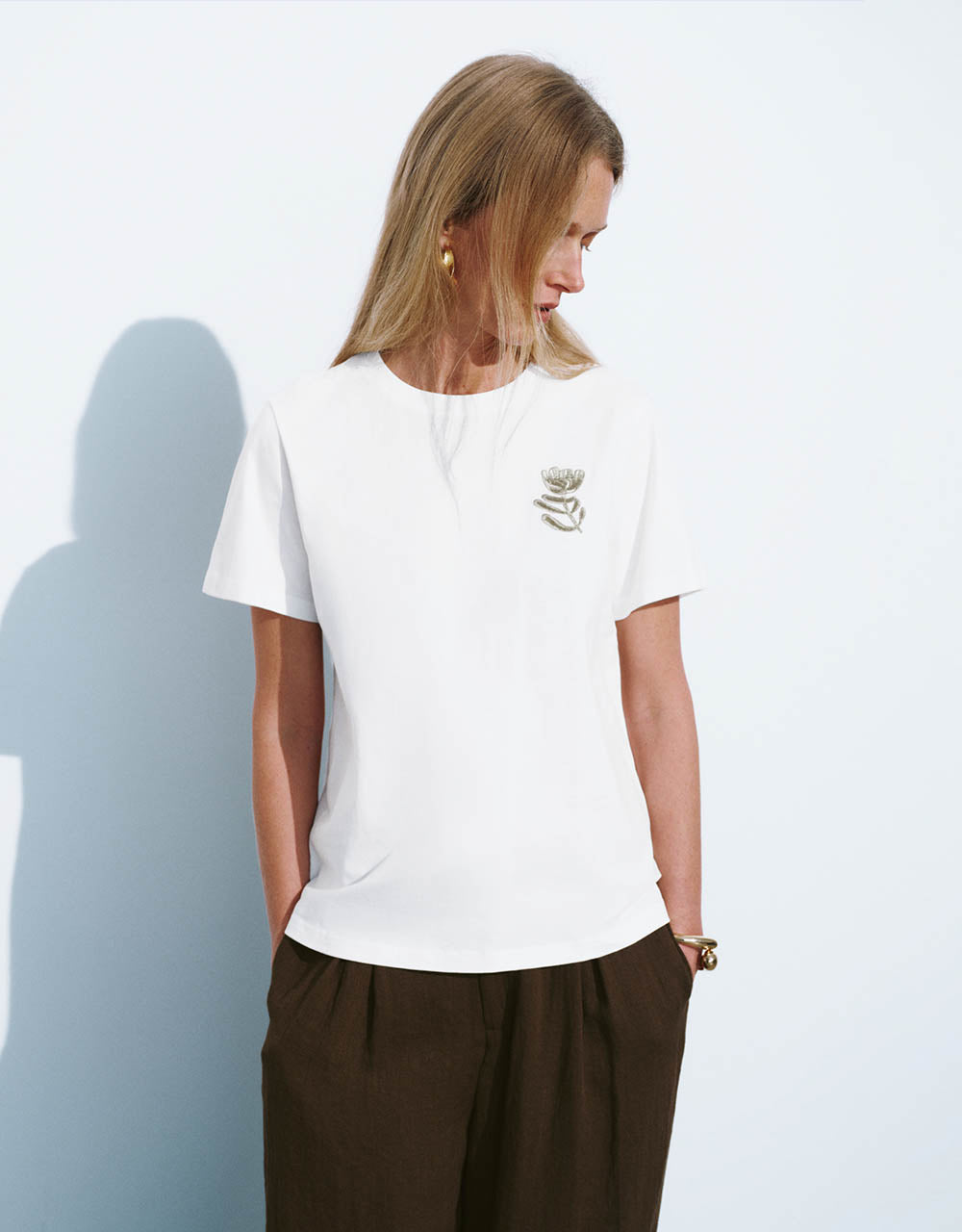 Crew Neck Straight T-Shirt