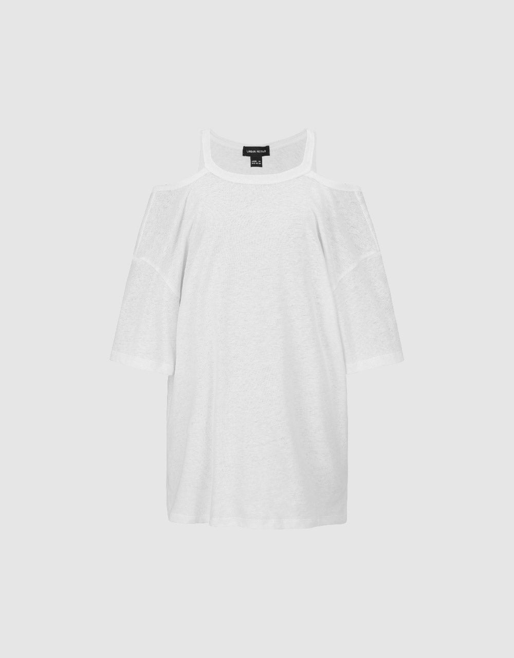 Cold Shoulder Crew Neck Loose T-Shirt