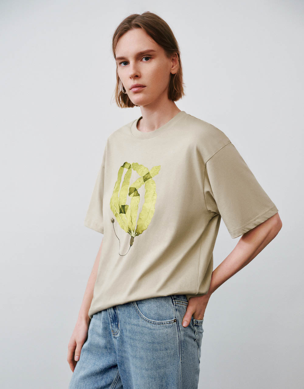 Printed Crew Neck Loose T-Shirt