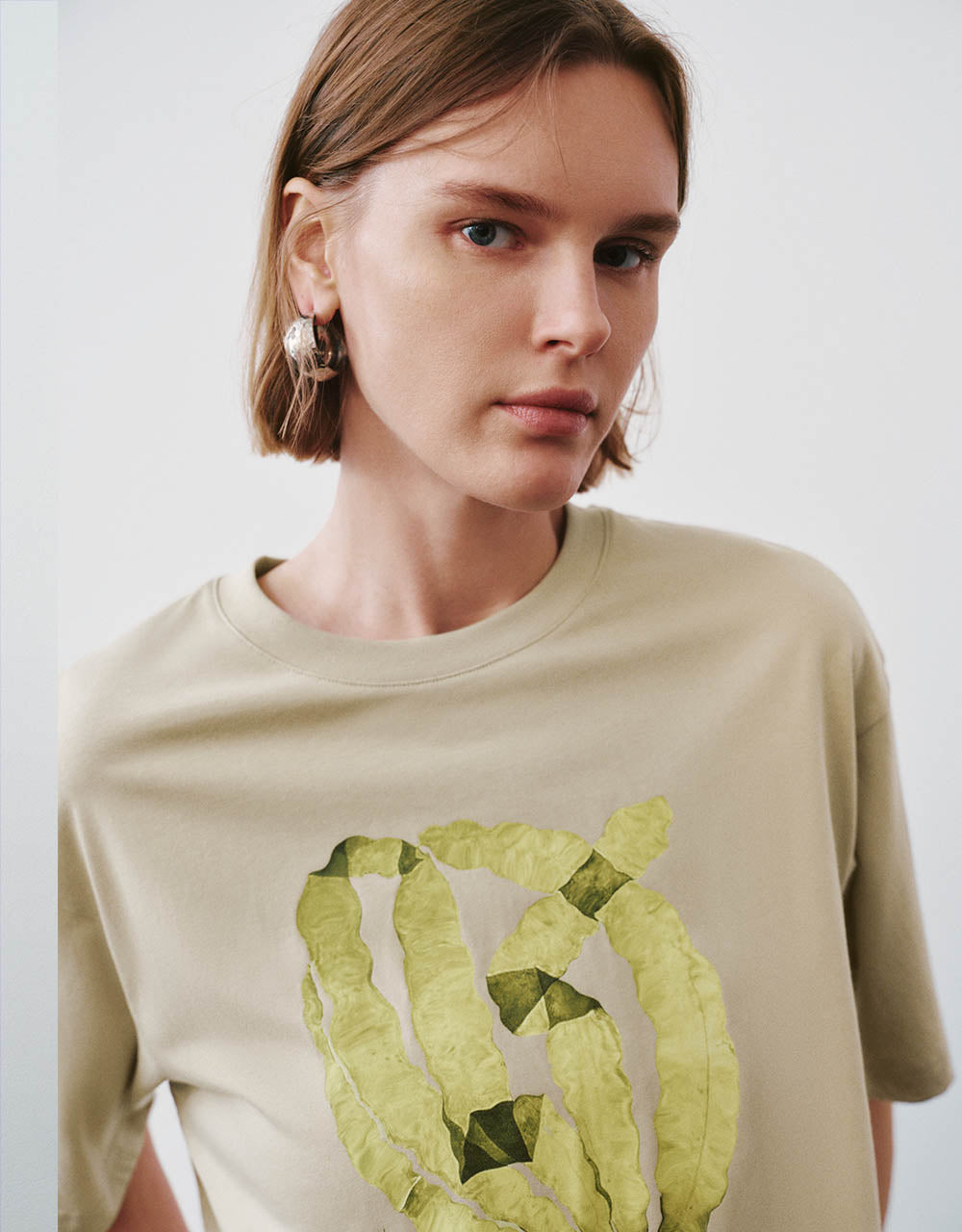 Printed Crew Neck Loose T-Shirt