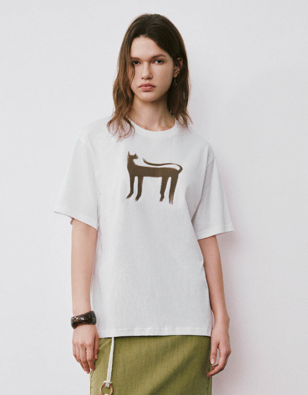 Printed Crew Neck Loose T-Shirt