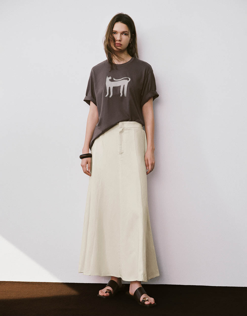 Printed Crew Neck Loose T-Shirt